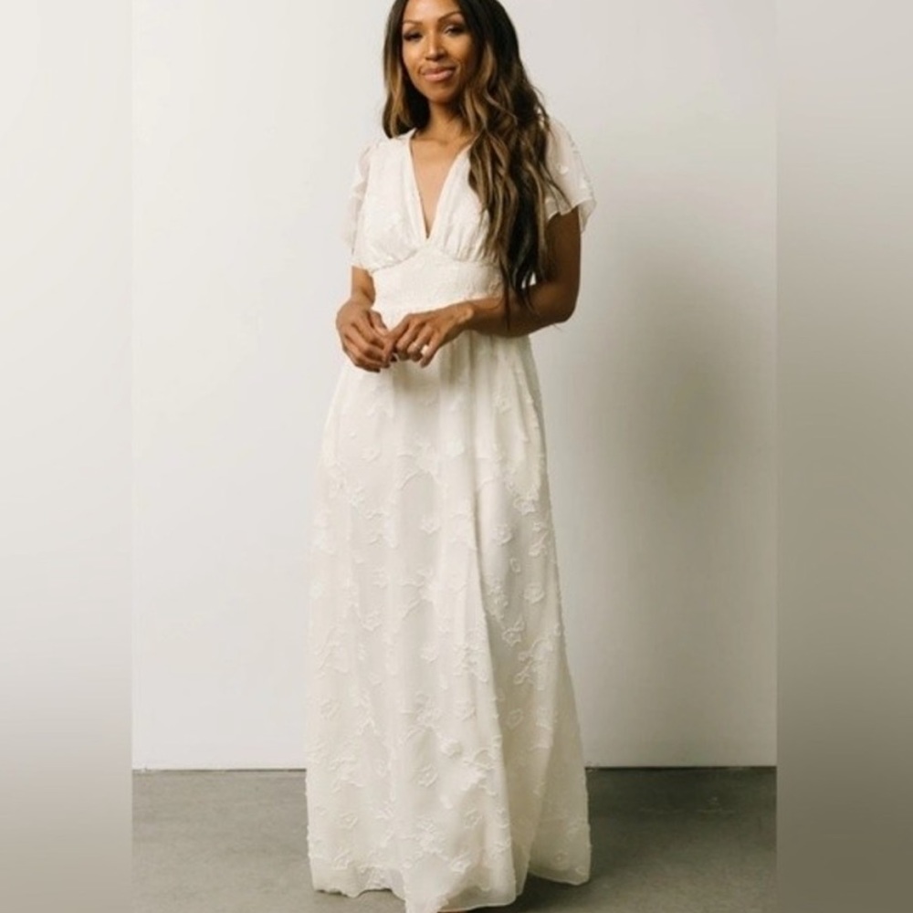 Baltic Born Evelyn smocked maxi textures small